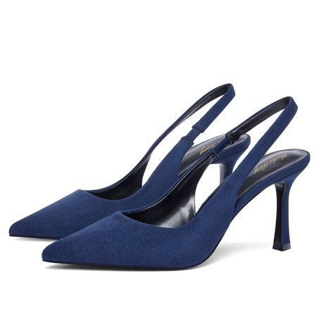 Elisabet Tang Women s Slingback Pointed Closed Toe Stiletto Pumps Slip on Elastic Strap Wedding Party Dress Sandals Shoes | Walmart (US)