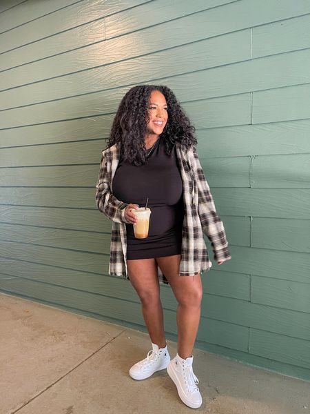 Happy National Coffee Day ☕️🤎 

Love a casual fall coffee fit! 

Top: large (use code ALLABOUTADRI25OFF for 25% off) fits oversized!! 
Shoes: 8 (run tts) 

#LTKSeasonal #LTKstyletip #LTKunder100