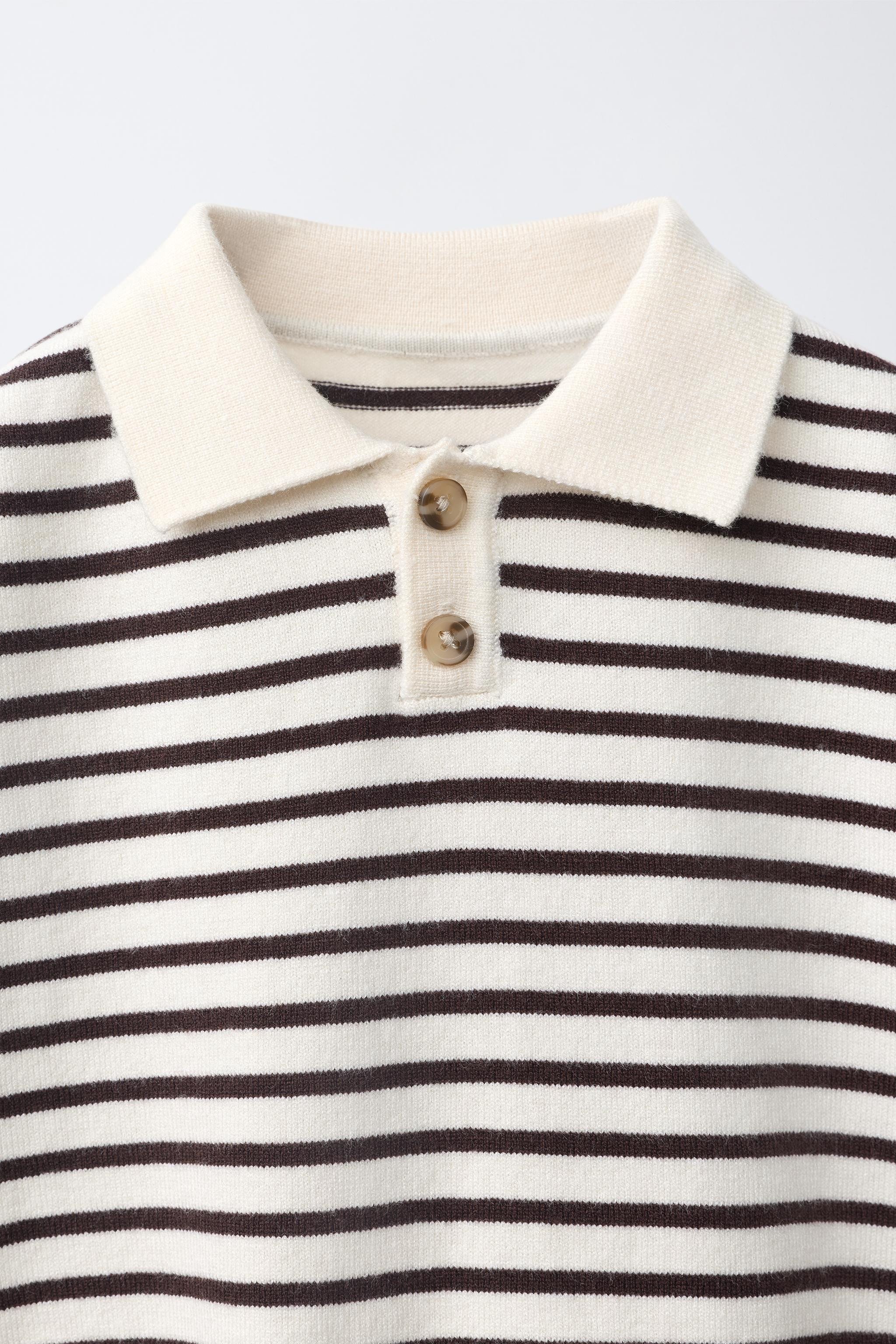 STRIPED KNIT POLO | Zara US