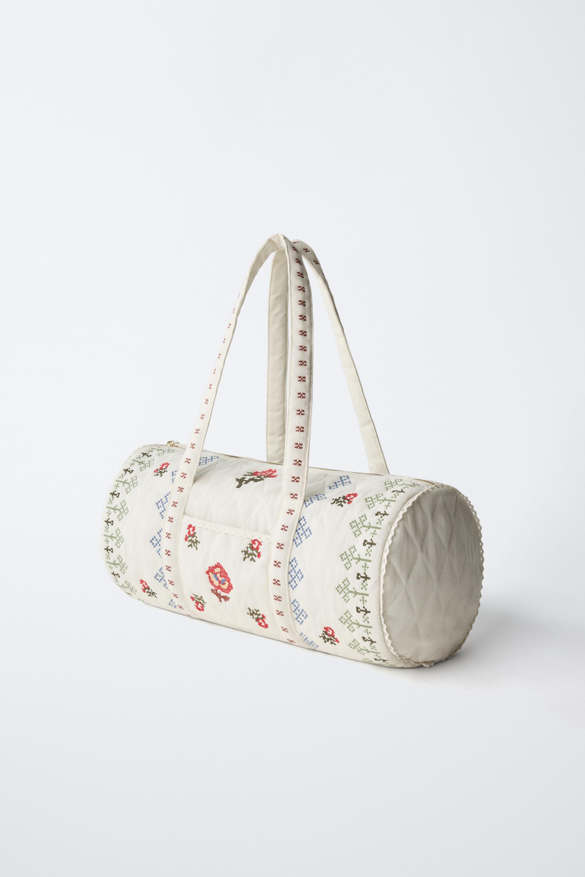 EMBROIDERED BOWLING BAG | Zara US