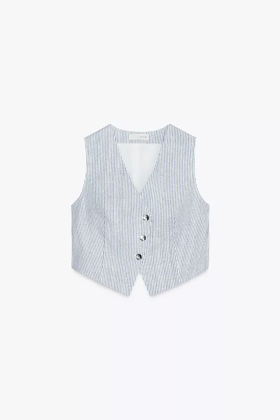 STRIPED PRINT VEST | Zara US