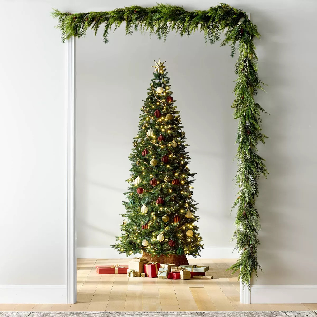 9ft Pre-Lit Balsam Fir Artificial Full Christmas Tree - Threshold™ designed with Studio McGee | Target