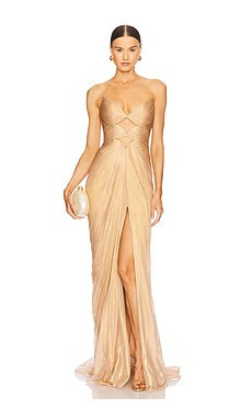 Maria Lucia Hohan Mischa Gown in Champagne from Revolve.com | Revolve Clothing (Global)