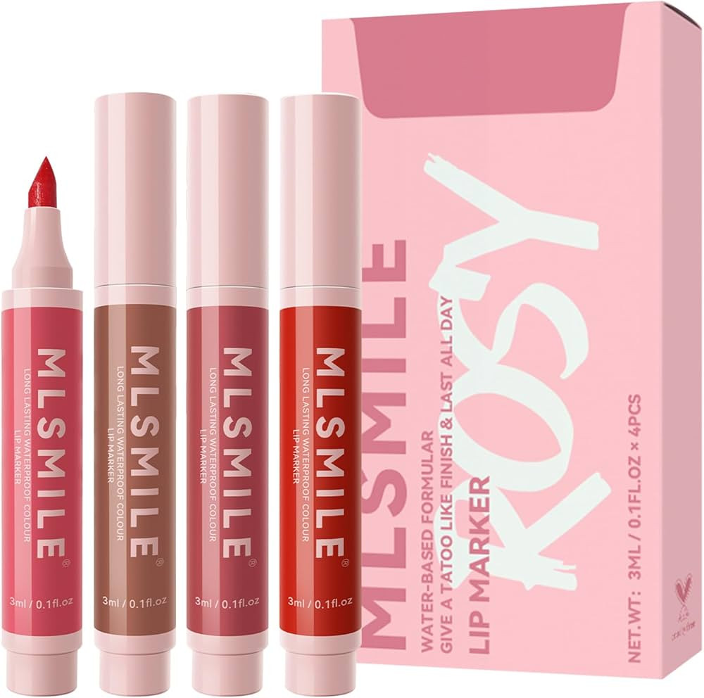 awakentti 4pcs Long Lasting Lip Pen, No Transfer Lip Marker with a Natural Tattoo Effect and Extr... | Amazon (US)