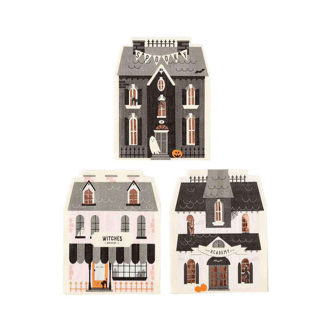 Haunted House Shaped Paper Napkin Set | My Mind's Eye