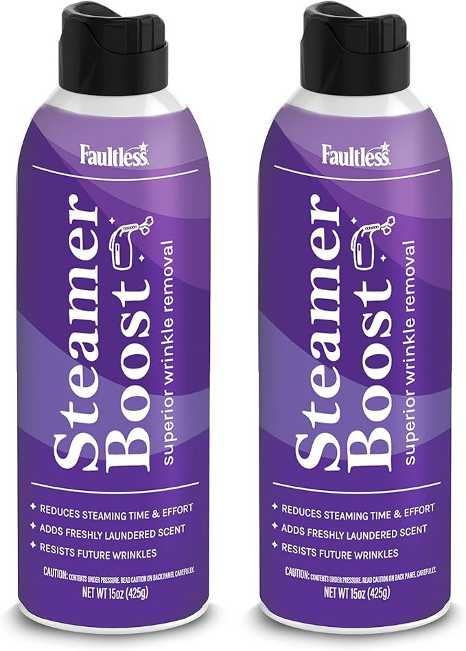 Faultless Steamer Boost (2 Pack) - Wrinkle Remover Spray for Clothes - Fabric Steamer to Reduce S... | Amazon (US)