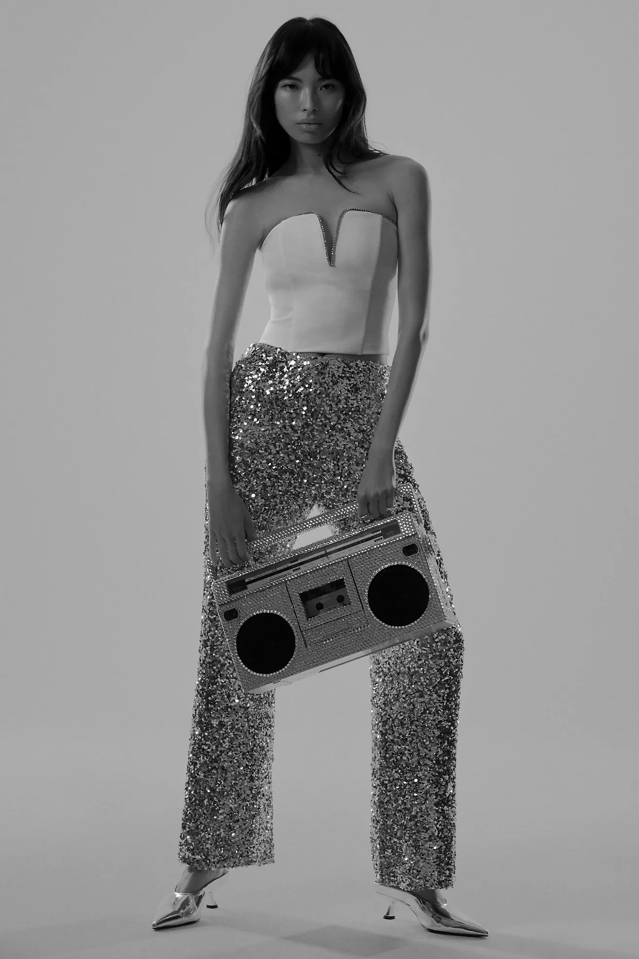 ASTR The Label Amell Strapless Rhinestone-Trim Top | Anthropologie (US)