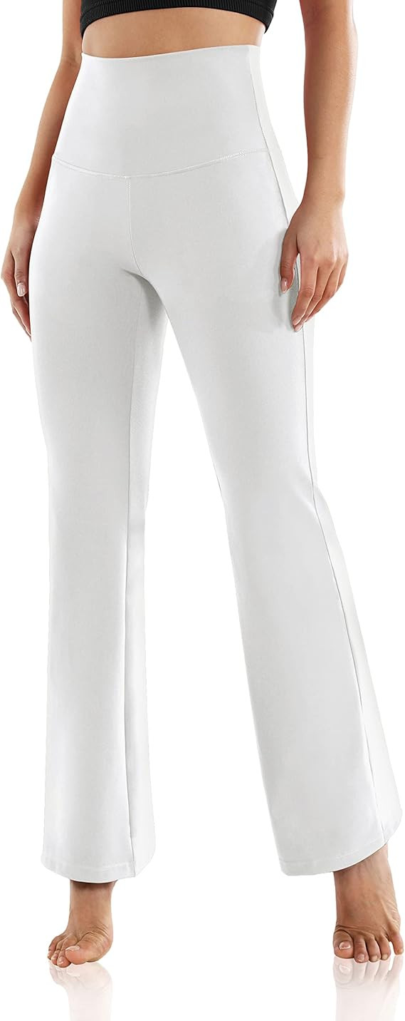ODODOS Women's Bootcut Yoga Pants Tummy Control Non See Through Bootleg Gym Workout Pants | Amazon (US)