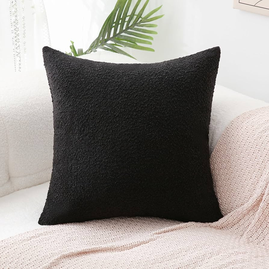 Artcest Set of 1 Decorative Boucle Comfy Throw Pillow Cover, Large Soft Elegant Textured Cushion ... | Amazon (US)