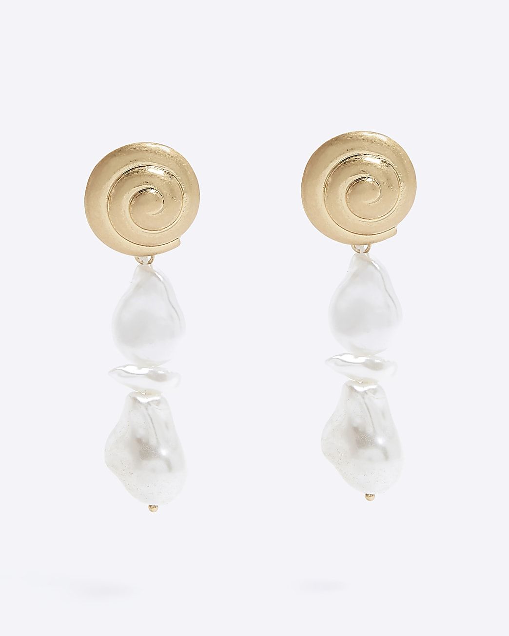 Gold pearl drop earrings | River Island (UK & IE)