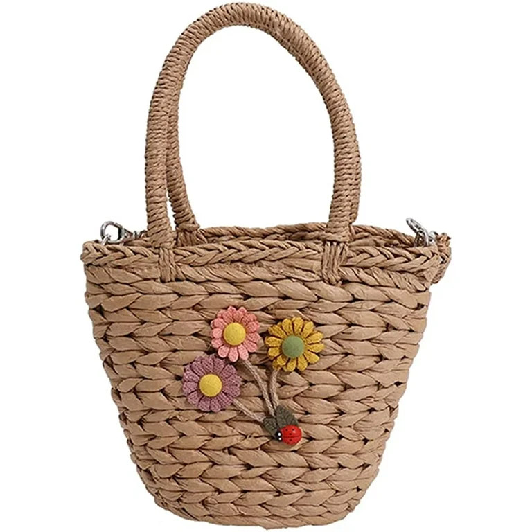 DanceeMangoo Straw Crossbody Bag for Women Woven Beach Tote Purse Mini Straw Shoulder Handbag Rat... | Walmart (US)