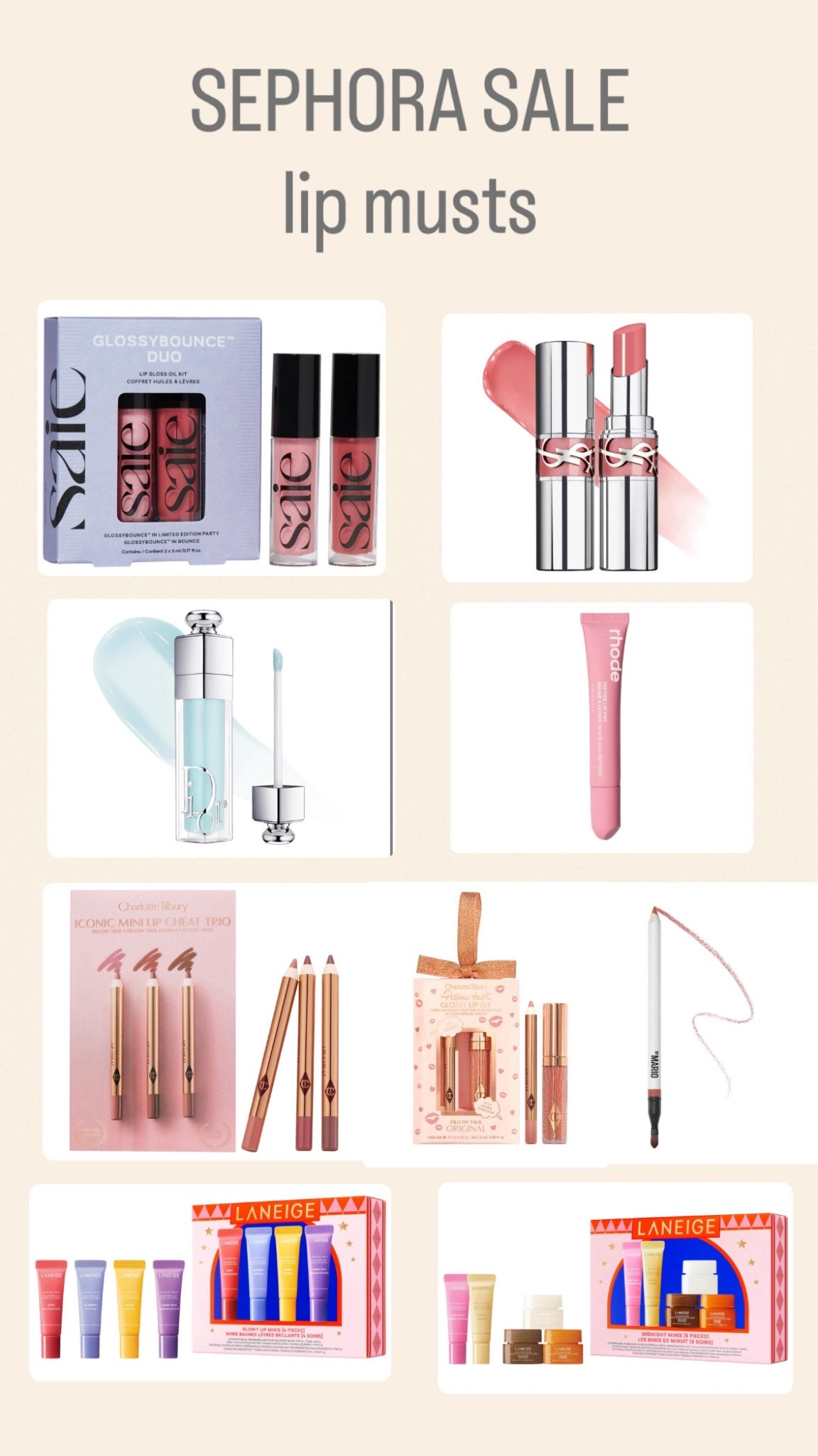 Sephora Sale Lip Musts! I use each one ALWAYS! 

#LTKSaleAlert #LTKGiftGuide #LTKCyberWeek