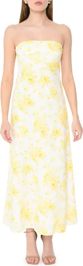 All Yours Strapless Linen Blend Maxi Dress | Nordstrom