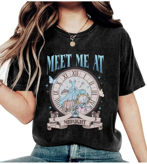 Princess Shirts Magic Kingdom Tee: Women Meet Me at Shirt Music Album Shirts Family Vacation Tops | Amazon (US)
