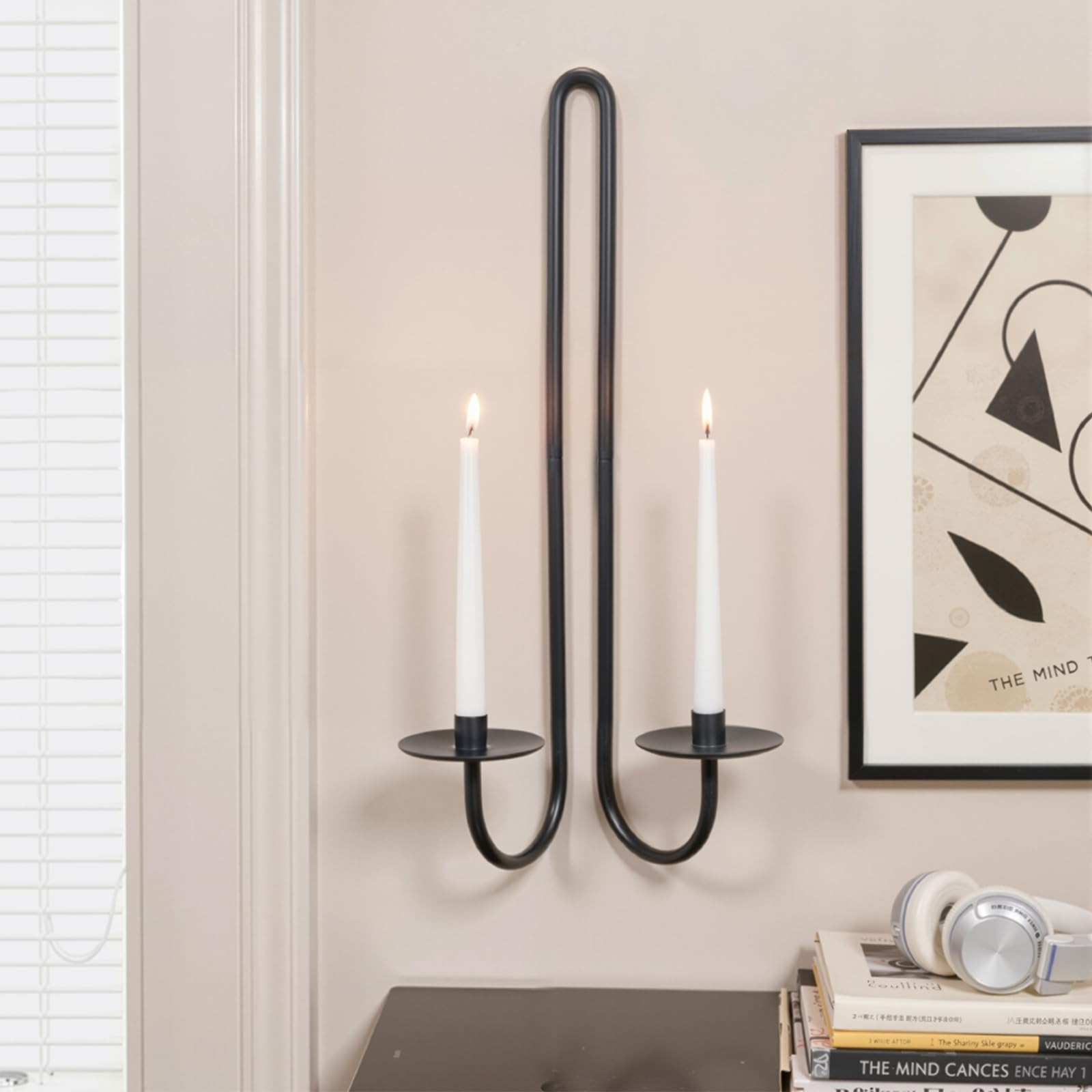 Wall Sconce Candle Holder Metal Hanging Wall Decorations for Home,Living Room, Bathroom, Dining R... | Amazon (US)