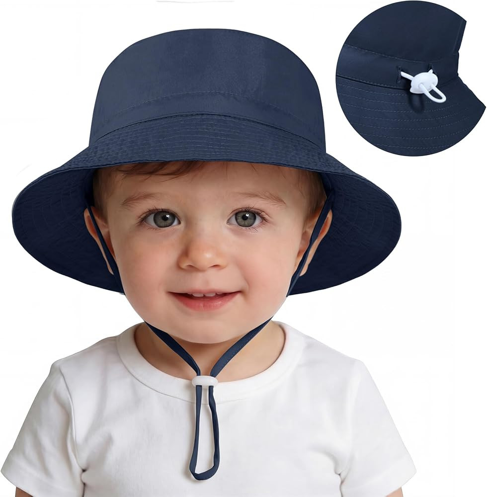 American Trends Baby Sun Hats for Boys Girls UPF 50+ Sun Protection Wide Brim Adjustable Summer B... | Amazon (US)