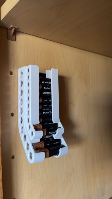  This is the perfect battery storage solution!!  It can store 10 AAA & 10AA batteries at a time. You can mount it anywhere you want. Like the garage/kitchen/study/cabinet and more. The side window allows you to see how many batteries remain in the chute. It is fixed by screws or adhesives and includes both options! 


#LTKhome