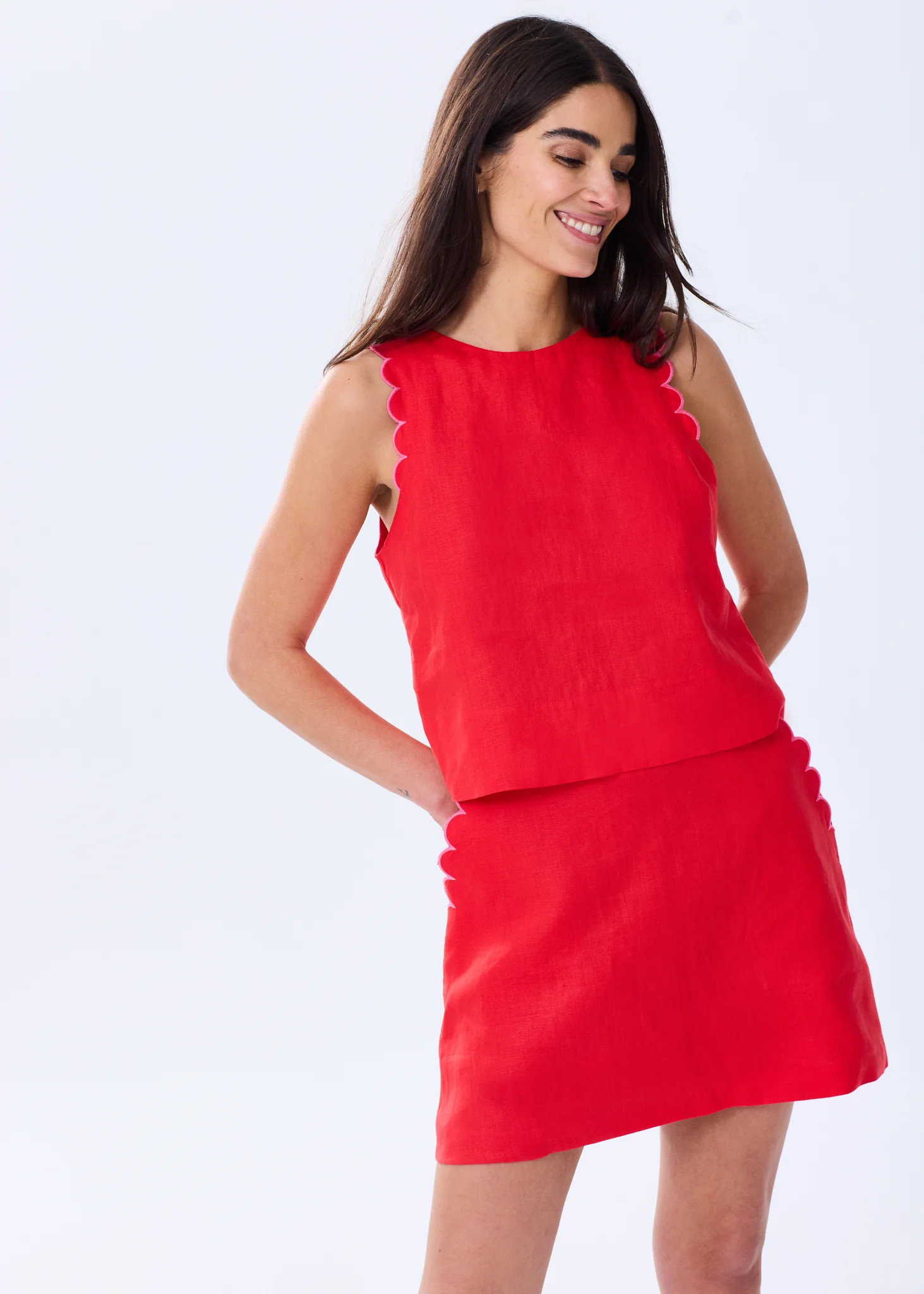 The Scallop Linen Tank | Alice Walk
