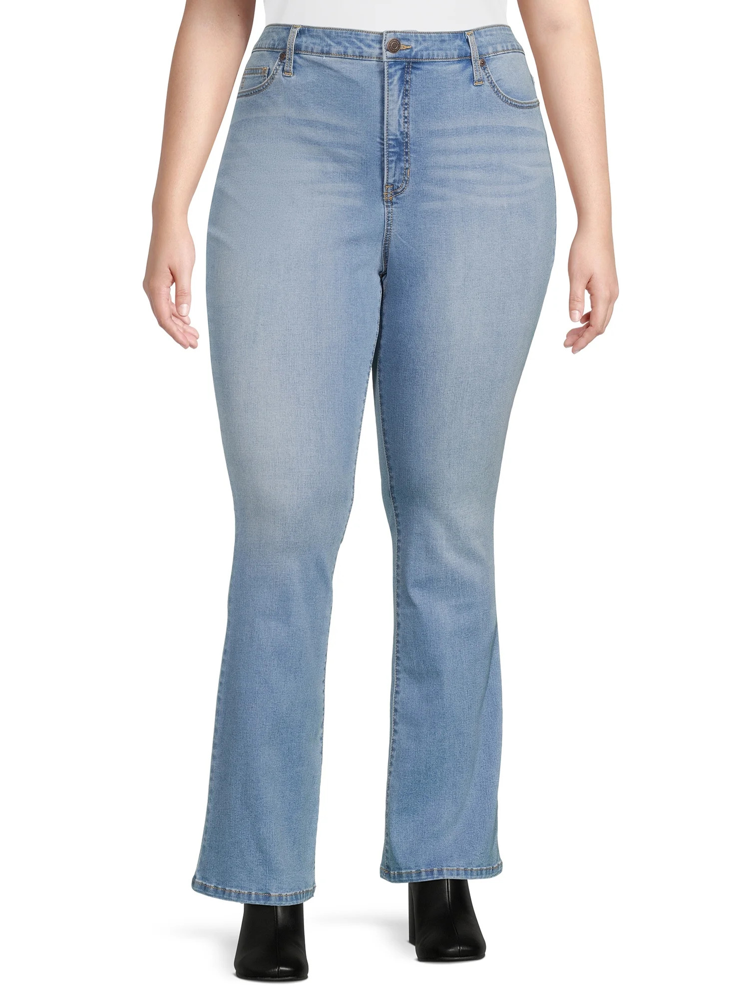 Terra & Sky Women's Plus Size Bootcut Jeans | Walmart (US)