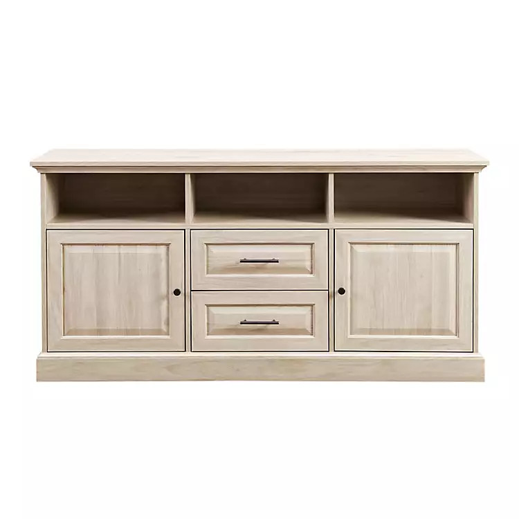 Birch Wood Beveled Open Shelf TV Stand | Kirkland's Home