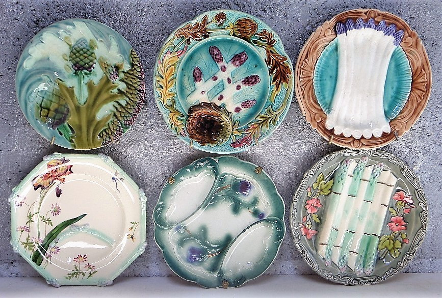 Antique Collection  of 6 Aspargus Plates, no Oysters, ca 1880-1920, Gift Quality | eBay | eBay US