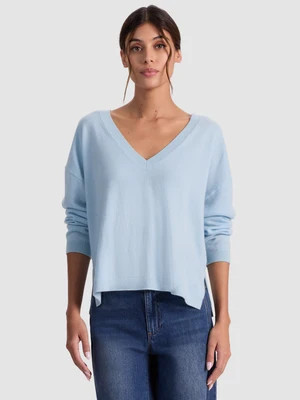 WILLIAMS CASHMERE PULLOVER - CAROLINA BLUE | Alice + Olivia