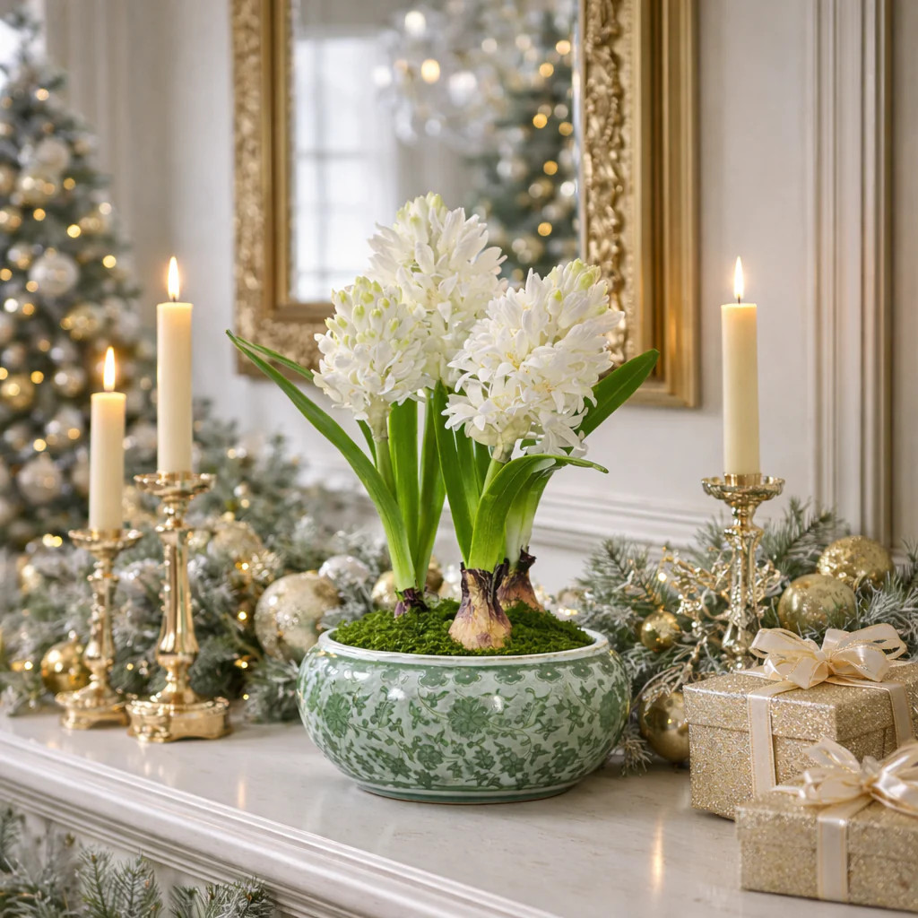 Hyacinth in GREEN & White FISHBOWL | The Enchanted Home