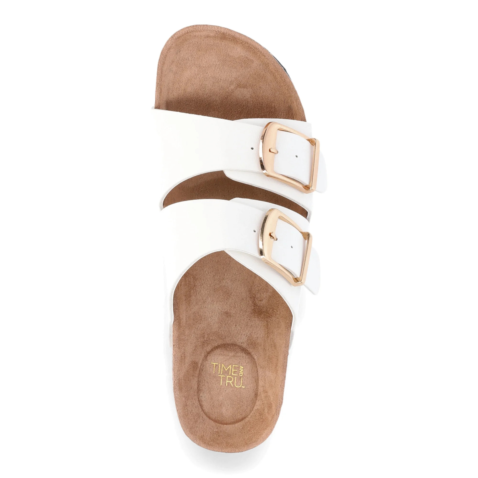 Time and Tru Women's Footbed Slide Sandals, Wide Width Available | Walmart (US)