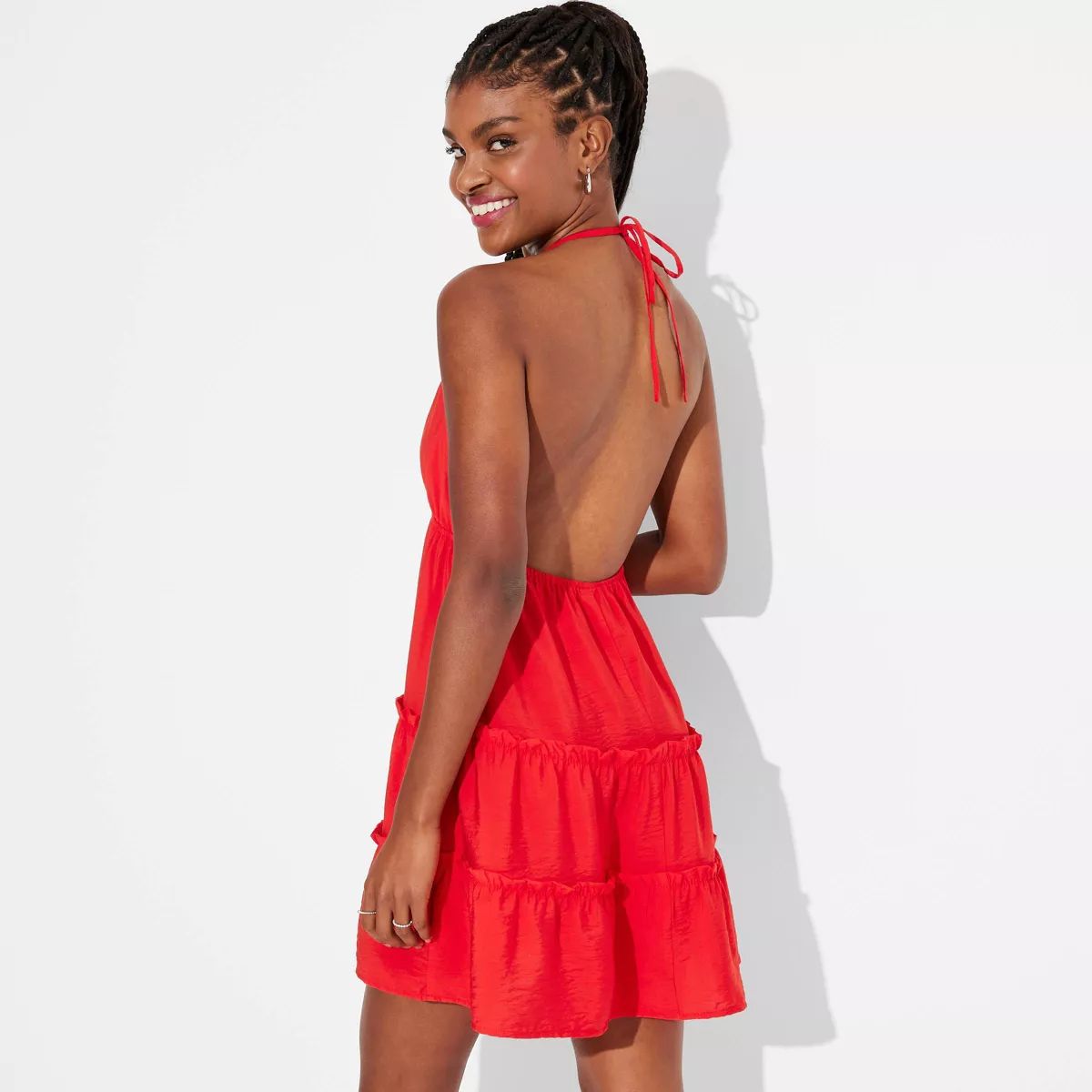 Women's Triangle Cup Tiered Mini Babydoll Dress - Wild Fable™ | Target