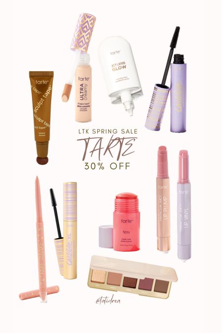 Tarte makeup sale! LTK spring sale 
Makeup favorites 
Mascara, concealer, maracuja lip 

#LTKbeauty #LTKSpringSale