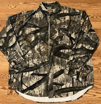Russell Outdoors Mossy Oak Treestand Camo Button Up Long Sleeve Shirt Mens XL  | eBay | eBay US