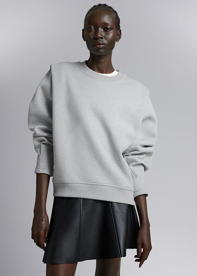 Fitted Pleated-Shoulder Sweatshirt | & Other Stories (EU + UK)