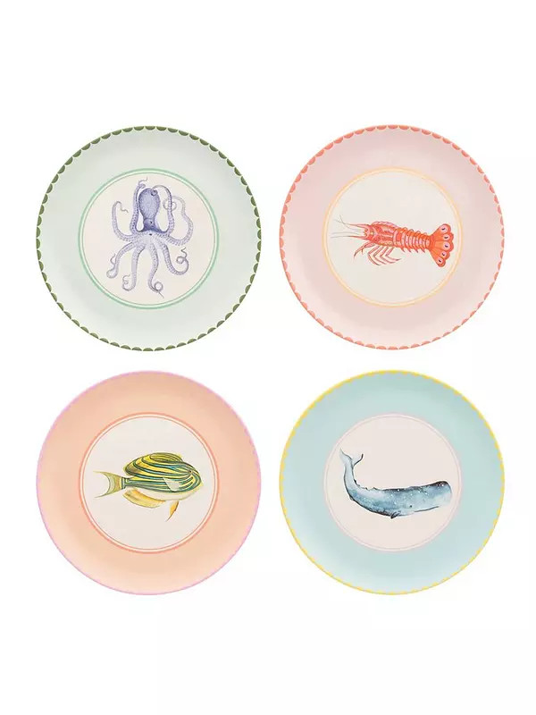 Yvonne Ellen Set of 4 Melamine Dinner Plates | Very (UK)