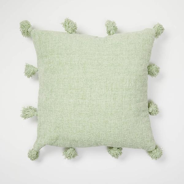 Dormify Mackenzie Knit Tassel Square Pillow | The Container Store