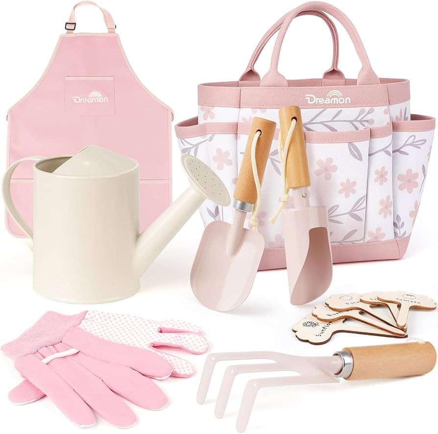 Dreamon Gardening Set Toys for Kids, Quality Garden Tool Kit Includes Tote Bag, Apron, Gloves, Sh... | Amazon (US)