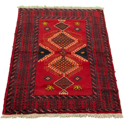 Antoney Hand-Knotted Wool Red Rug Bloomsbury Market | Wayfair North America