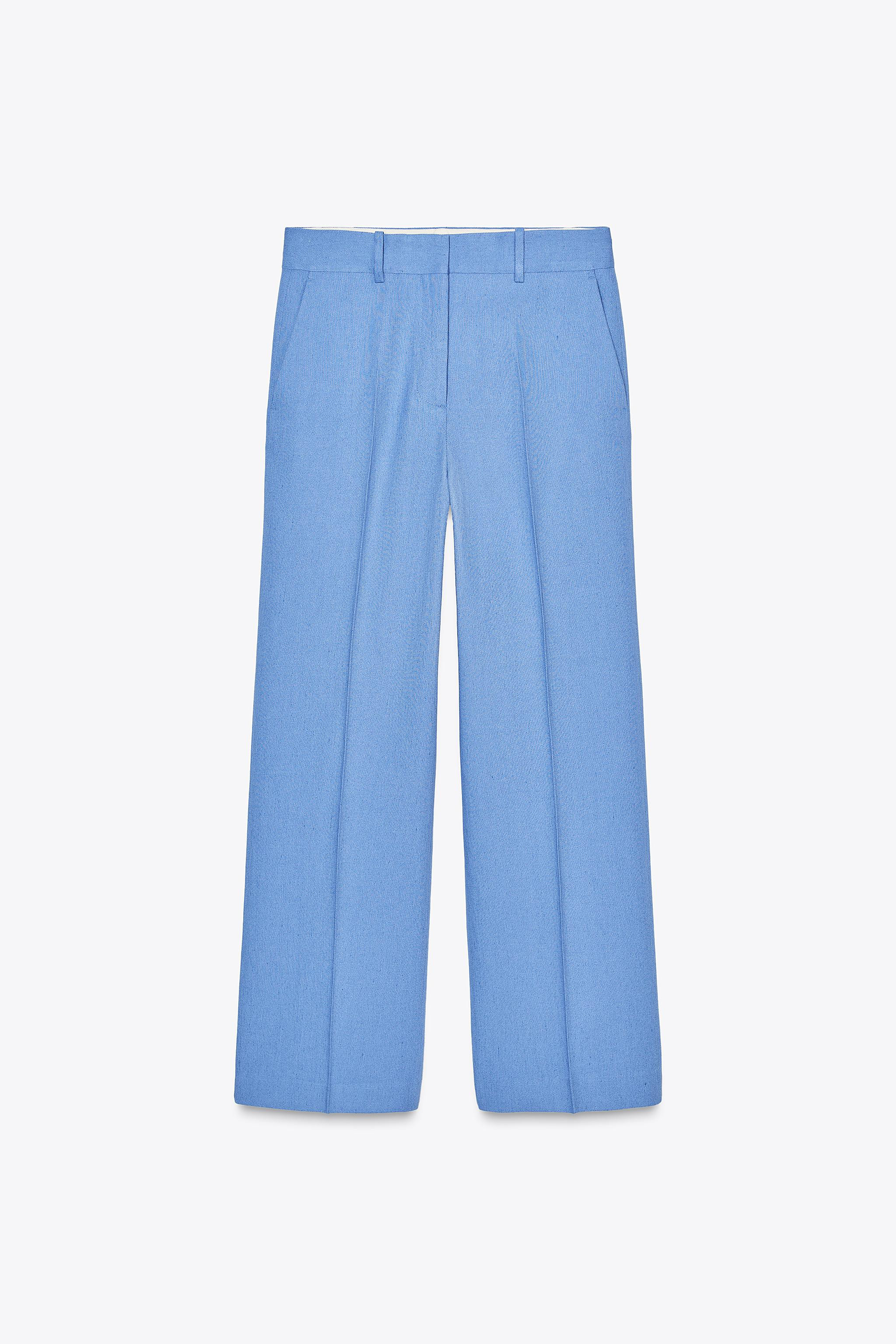 ZARA WOMAN COLLECTIONPants made of linen blend yarn. Mid-rise waist with belt loops. Side pockets... | Zara US