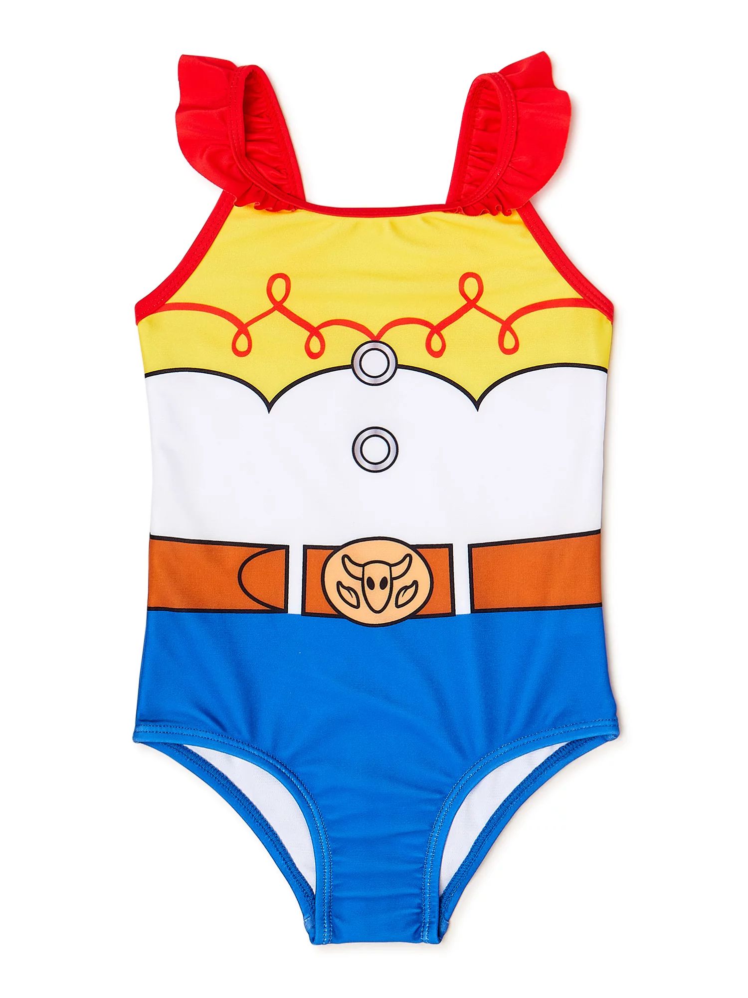 Disney Toy Story Toddler Girls Jessie One Piece Swimsuit, UPF 50+, Sizes 2T-4T | Walmart (US)