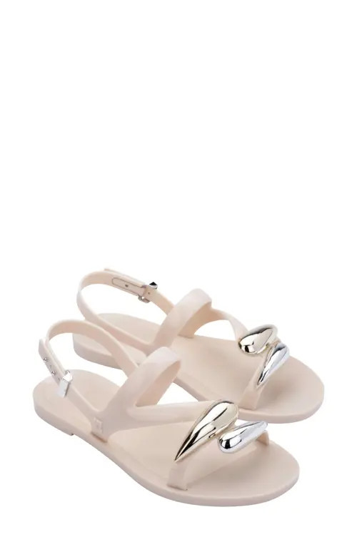 Melissa Iris Slingback Sandal in Beige/Gold at Nordstrom, Size 10 | Nordstrom