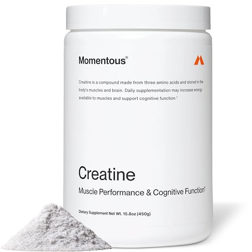 Momentous Creatine Monohydrate Powder - Creatine Powder - Supports Strength, Lean Muscle, & Recovery for Men & Women - NSF Certified for Sport - 5 g per Serving - 90 Servings | Amazon (US)