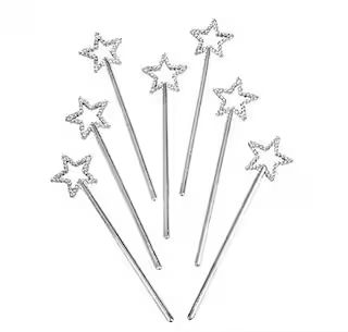 Rhode Island Novelty Mini Sequin Star Wands | Silver | Pack of 12 | Michaels | Michaels Stores