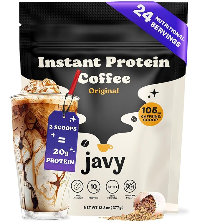 Javy Instant Coffee Protein Coffee - Premium Whey Protein & Instant Coffee - 100% Arabica Coffee ... | Amazon (US)