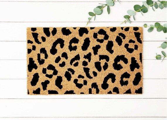 Animal Print Doormat, Leopard Print Doormat, Animal Doormat, Welcome Mat, Personalized Doormat, U... | Etsy (US)