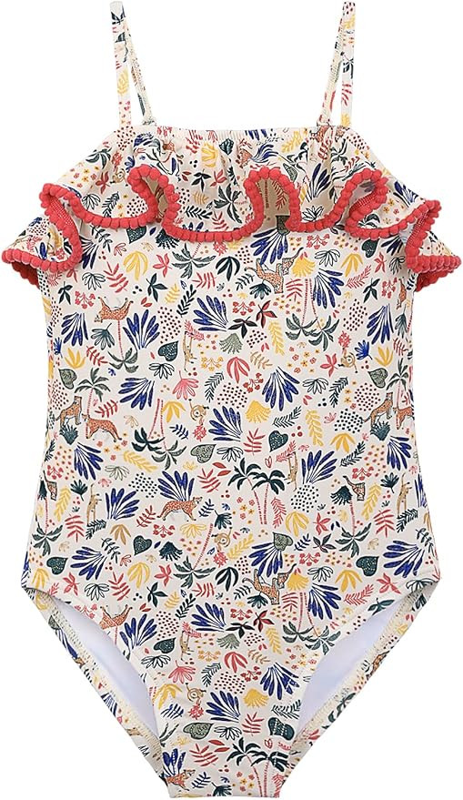 Cadocado Baby Girls One Piece Swimsuits Off Shoulder Bathing Suit Toddler Summer Beach Ruffle Swi... | Amazon (US)