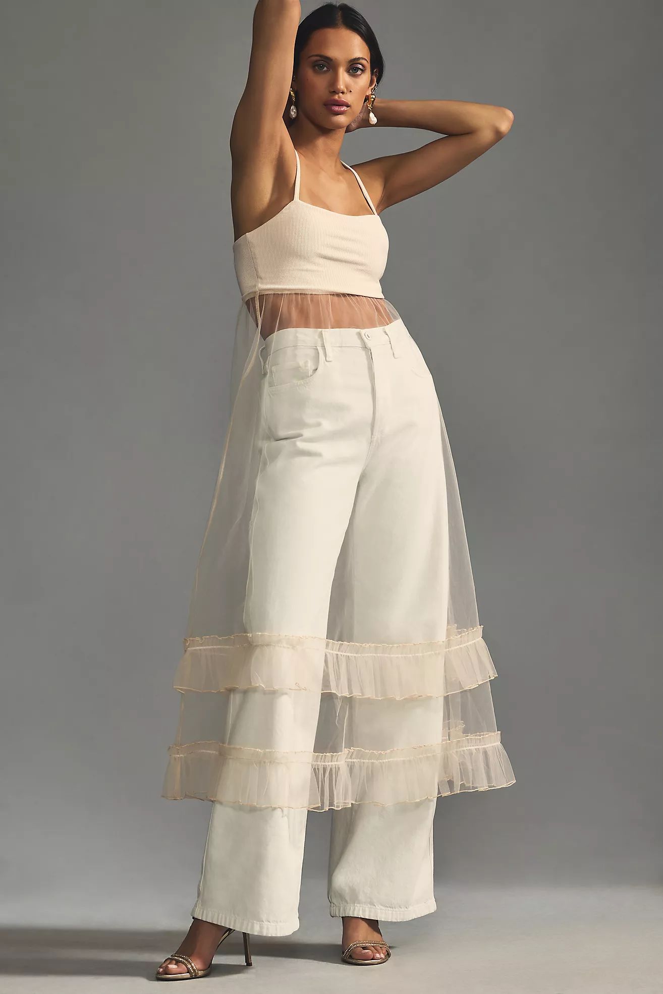 By Anthropologie Sheer Tulle Dress | Anthropologie (US)