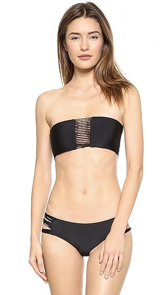 Mikoh Sunset Skinny String Bandeau Bikini Top - Night | Shopbop