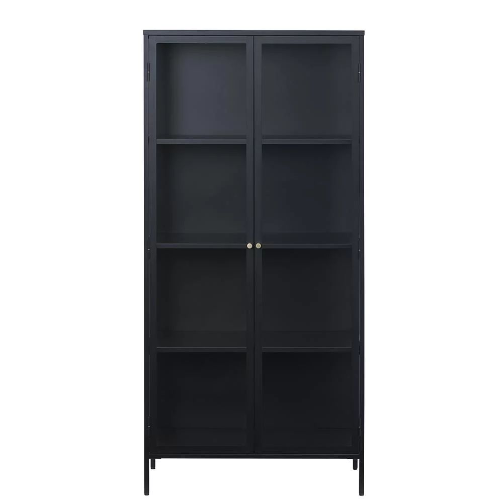 Unique Furniture Metal & Glass 75" Cabinet | Walmart (US)