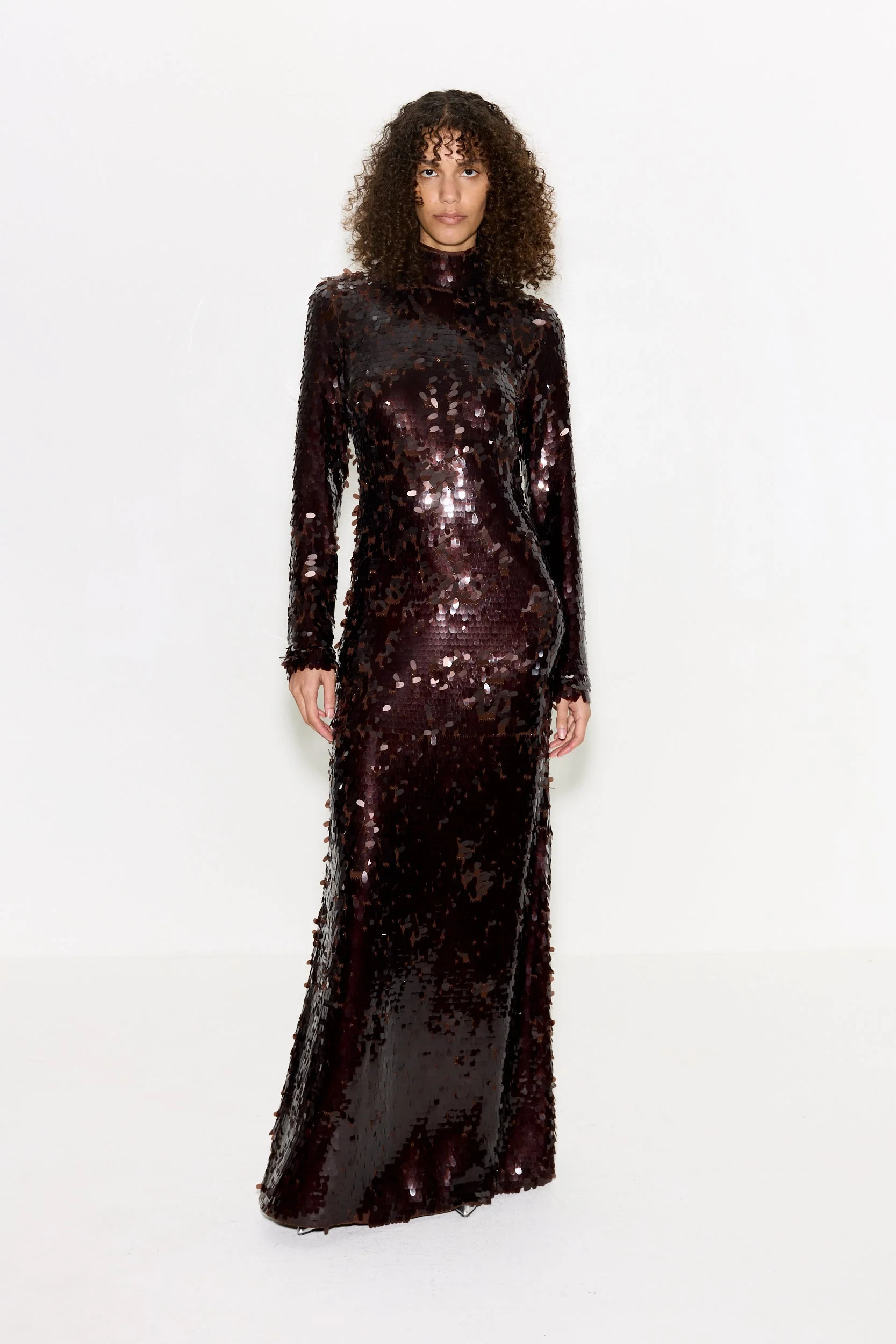 Sculpty
           Sequin Dress In Choco Brown | Simon Miller