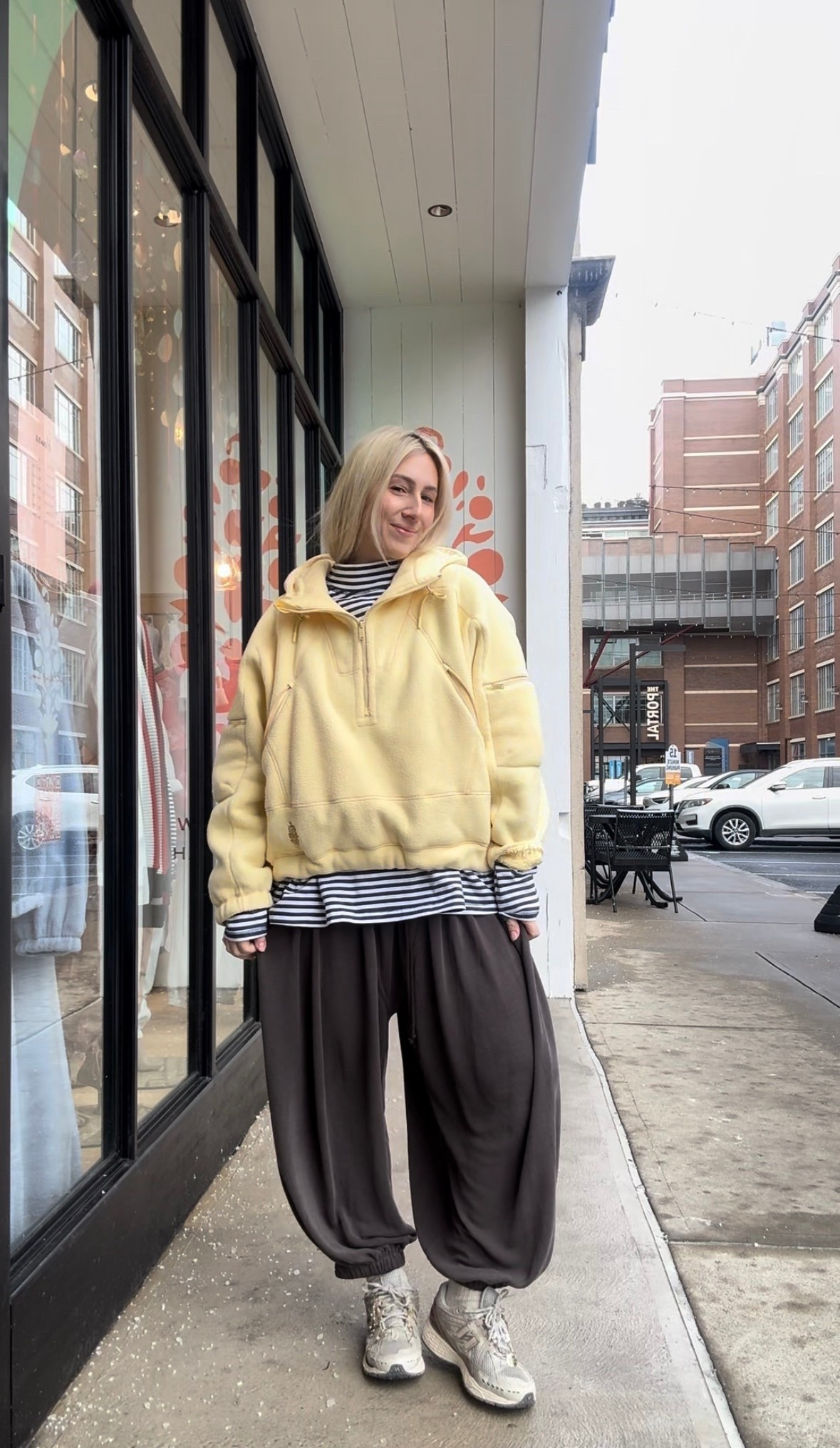 Wearing everything in sz Large 🐻💛

Free people, FP movement, free people movement, momentum pants, wild and free fleece, free people fleece, casual outfit, striped sweater, casual layer, ootd, outfit of the day, outfit inspo  

#LTKootd #LTKActive #LTKSeasonal