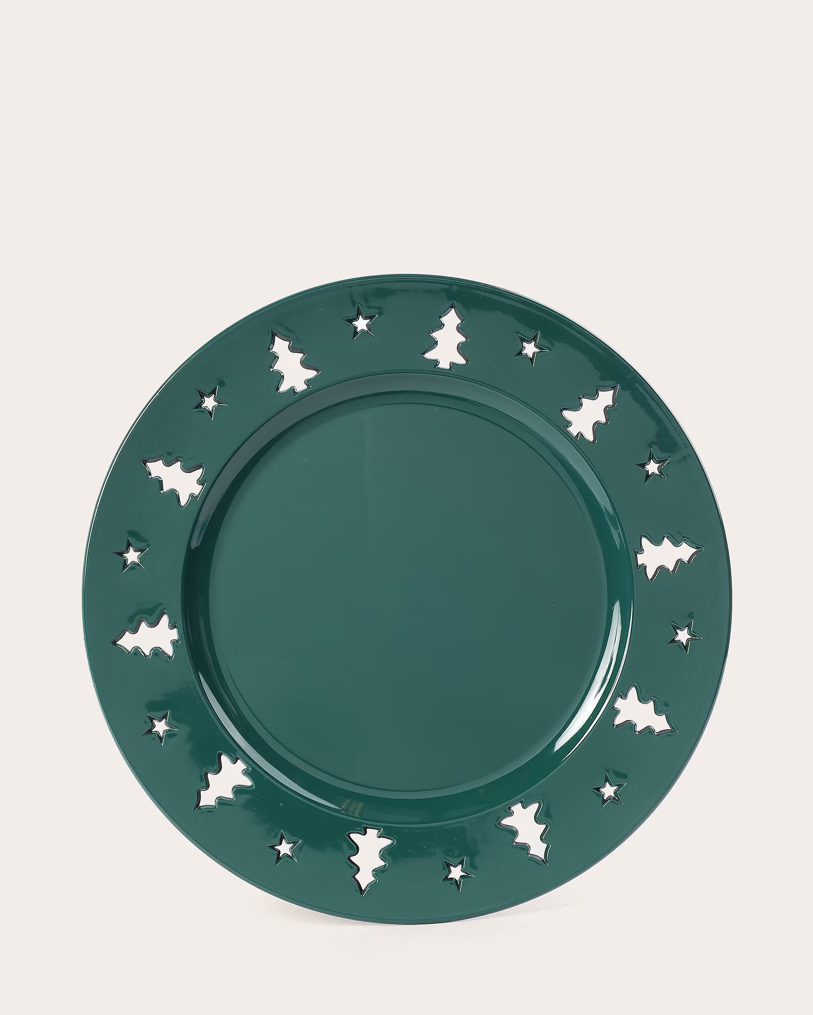 Sousplat redondo natalino 33cm verde | Casa Riachuelo | Riachuelo (BR)